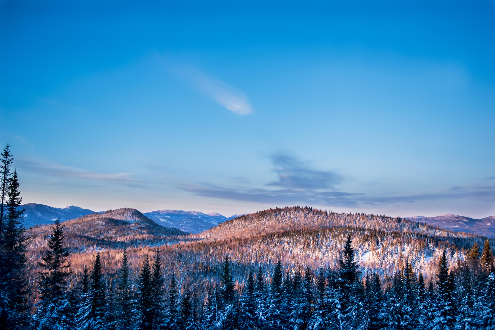 Territoire Charlevoix – Les montagnes hivernales